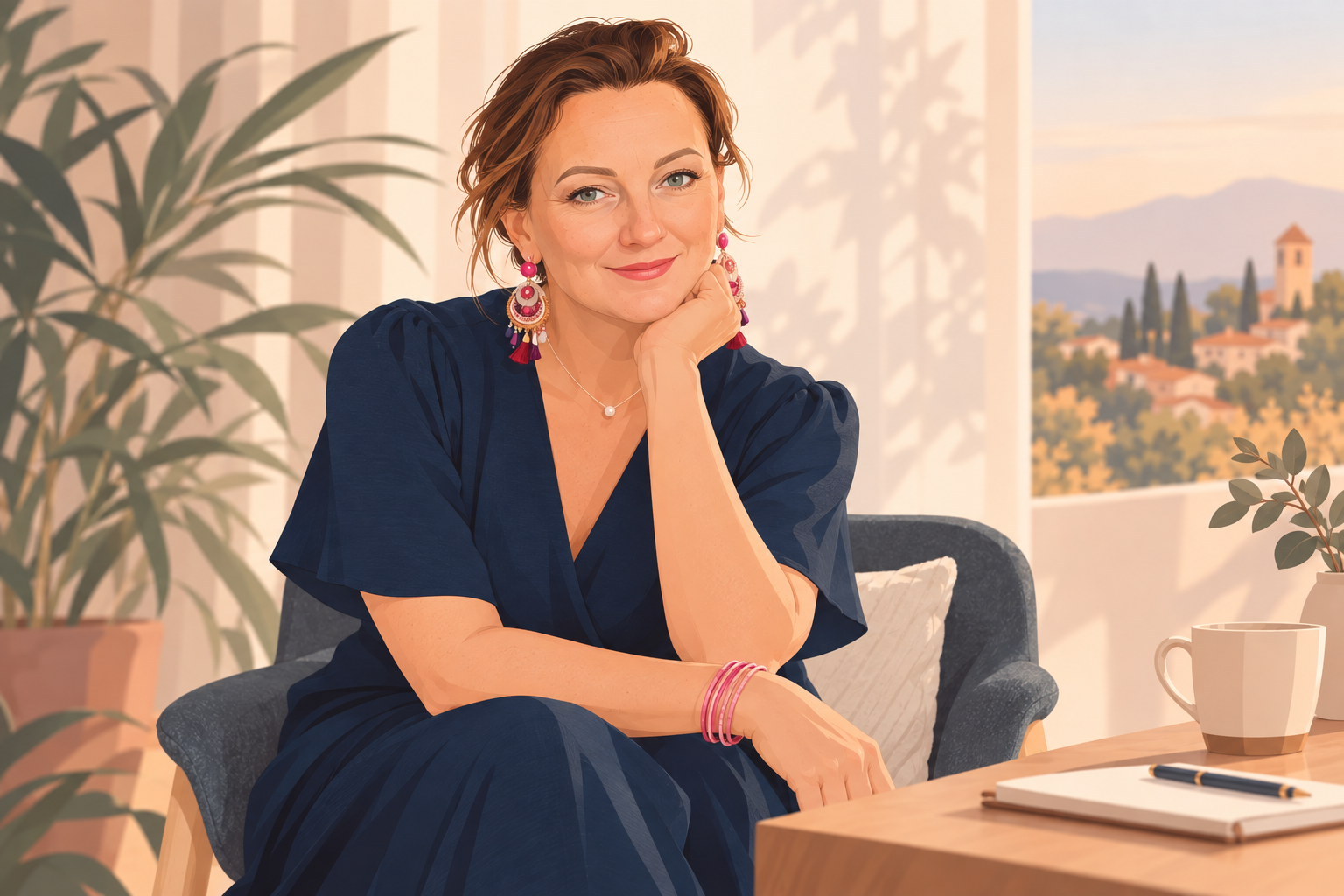Nathalie Garavagno, praticienne en Gestalt-thérapie dans son cabinet à Valbonne